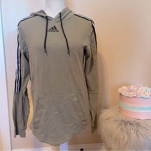 Adidas olive green hoodie sweater small